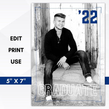 editable photo graduation party invitation template digital download high school college grad party